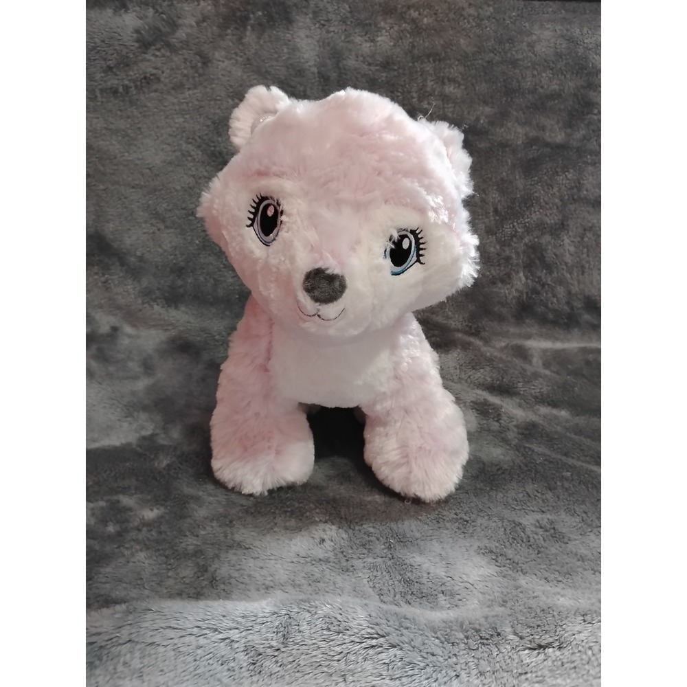 Pink Fluffy Fox Build-A-Bear Plushed Stuffed Animal 17"